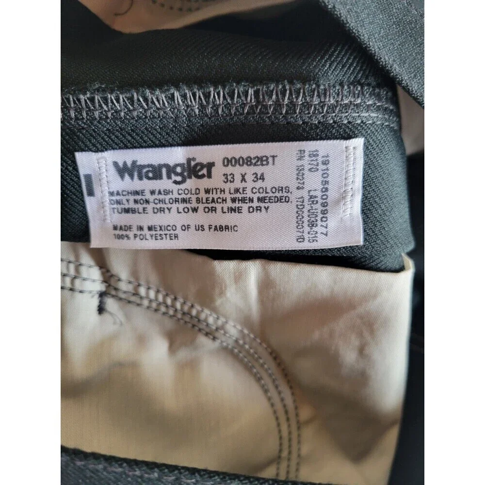 Vintage Wrangler Polyester Pants Mens 33x34 Green Bootcut 00082BT Western Flare